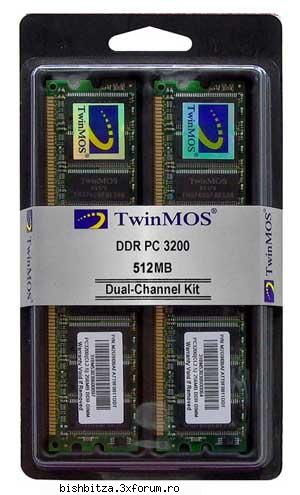 vand memorii twinmos dual chanel kit 2x512mb ddr400 kit 2x512mb putin folosit, ani garantie, mare