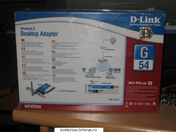 :rolleyes: placa de retea wireless  d-link 54 mbps nou !