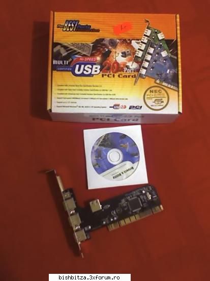 VAND PLACA USB (SE BAGA IN PCI)!!!!!! - Vand placa USB 2.0!!!! NOU, DE O ZI!!!!!!!!!! 3 - Computer Stuff