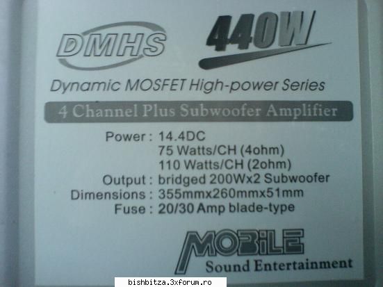 Vand AMPLIFICATOR PT MASINA 440W RMS!!!!!!!!!! - theson - Electronice