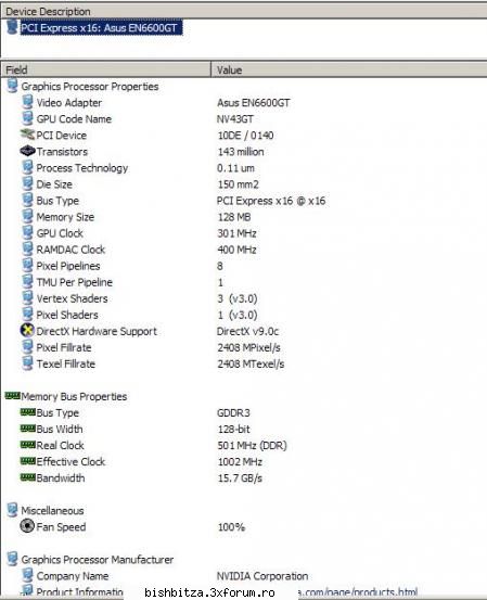 Vand ASUS Extreme N6600GT(pcie) - GPU: 500Mhz, 8 Pixel pipelines, 3 Vertex shader - Computer Stuff