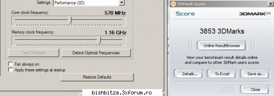 Vand ASUS Extreme N6600GT(pcie) - 3Dmark05 cu un Overclock simplu - Computer Stuff