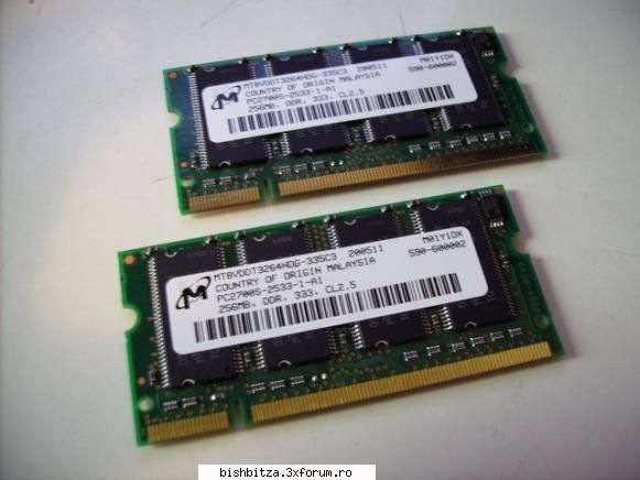 Vand Memorii DDRAM pt. LAPTOP - Micron Tech. MT8VDDT3264HDG-335C3 - Computer Stuff