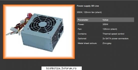 Vand sursa MICASE SR350 cu ventilator de 120mm !! - 350W Reali !! -120mm ventilator -Pret - Computer Stuff